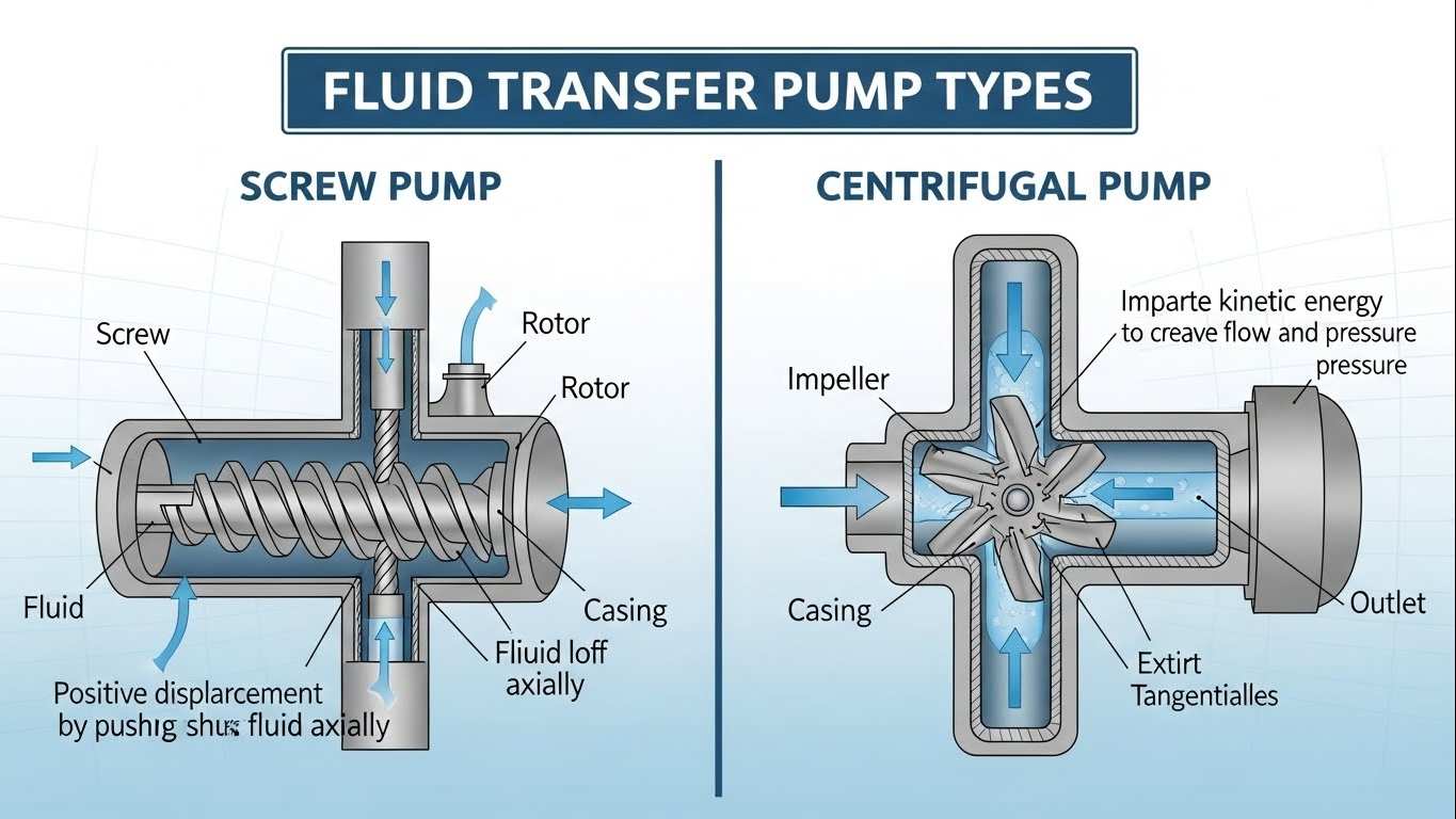 Diferença entre bomba de parafuso e bomba centrífuga: ensine você a escolher o tipo certo de bomba de transferência de fluidos