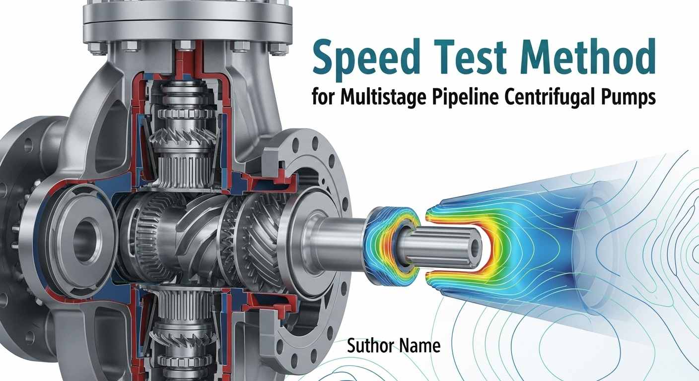 Método de teste de velocidade para bombas centrífugas de dutos multiestágios