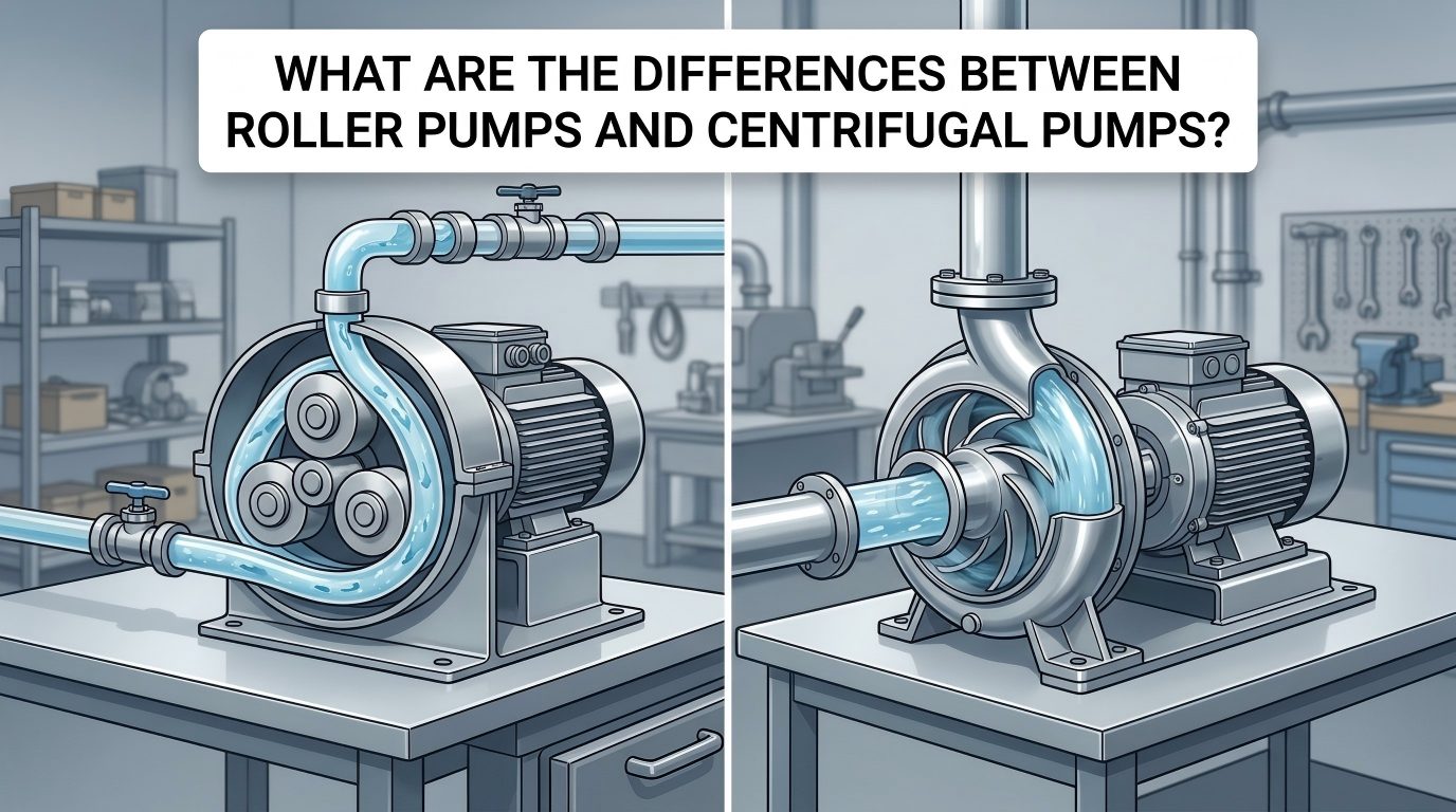 Quais são as diferenças entre bombas de rolo e bombas centrífugas?