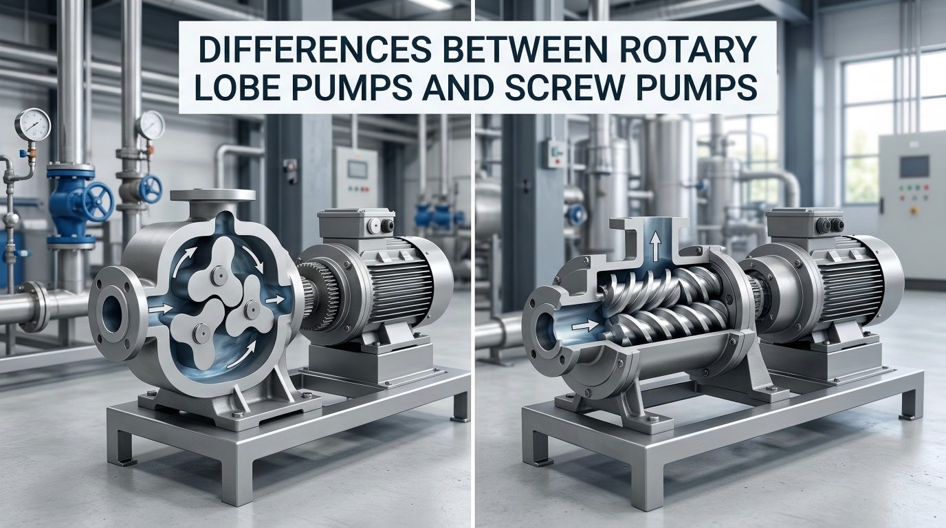 Diferenças entre bombas de lóbulo rotativo e bombas de parafuso