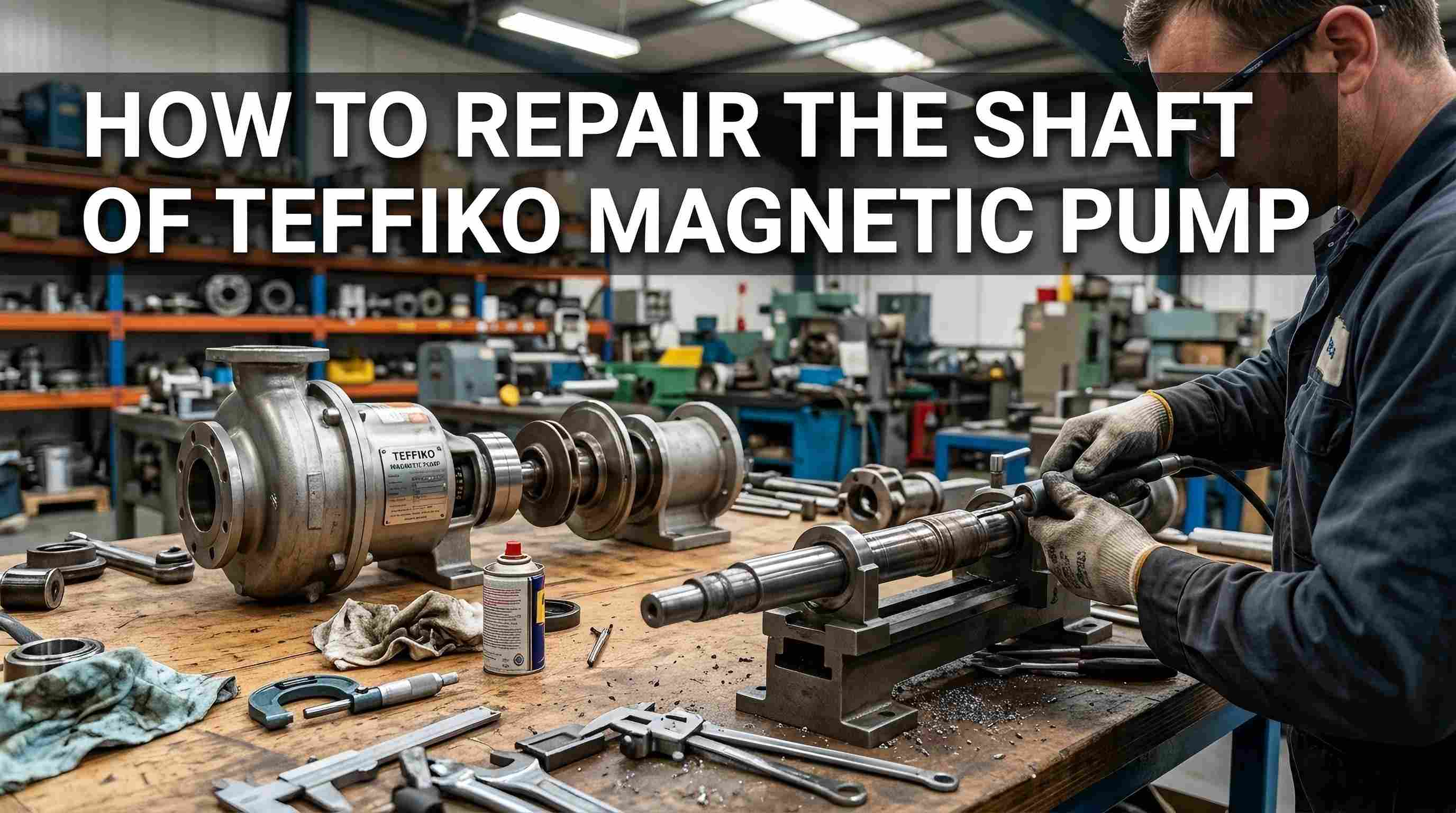 Como reparar o eixo da bomba magnética Teffiko