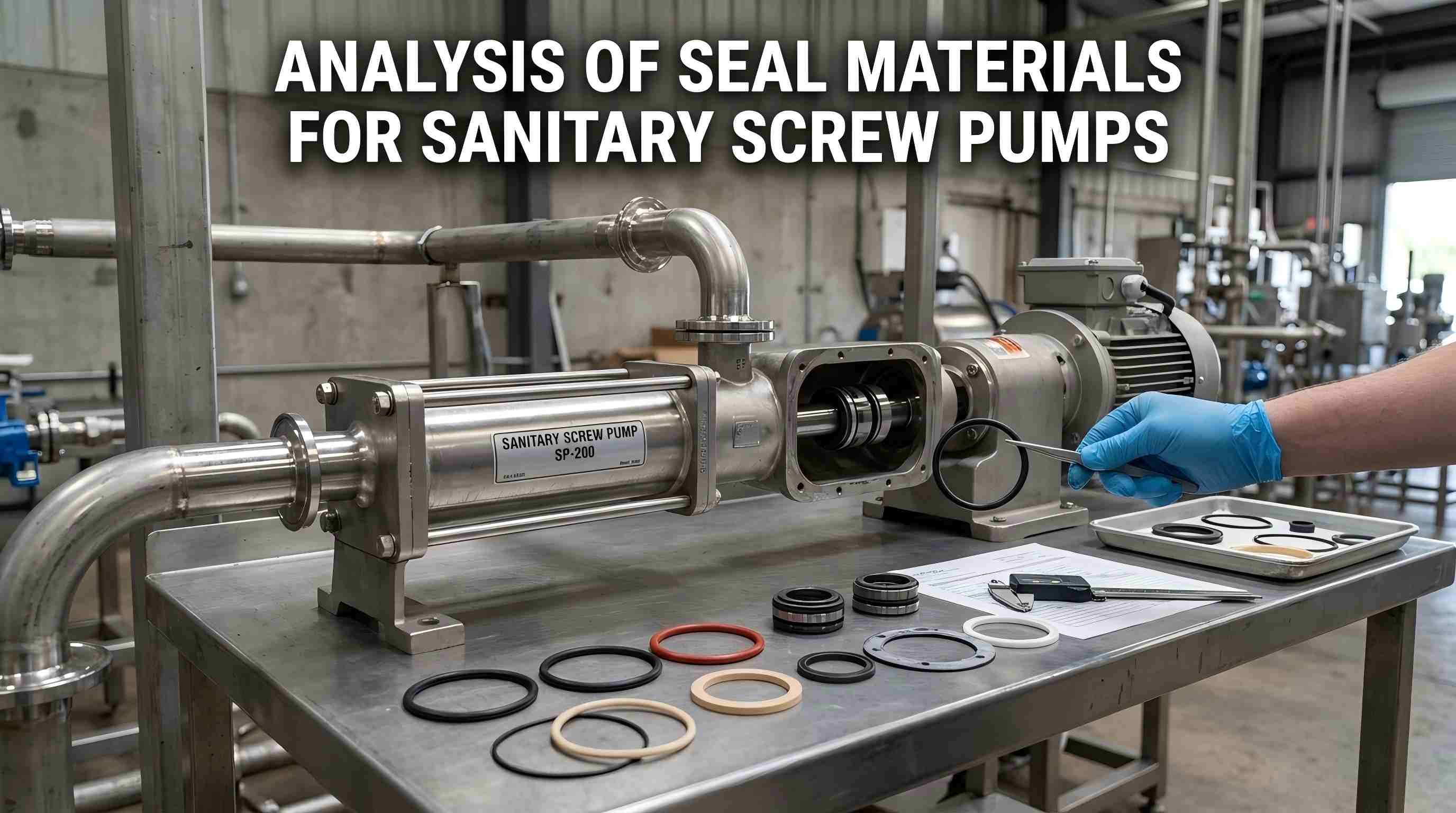 Análise de materiais de vedação para bombas de parafuso sanitárias