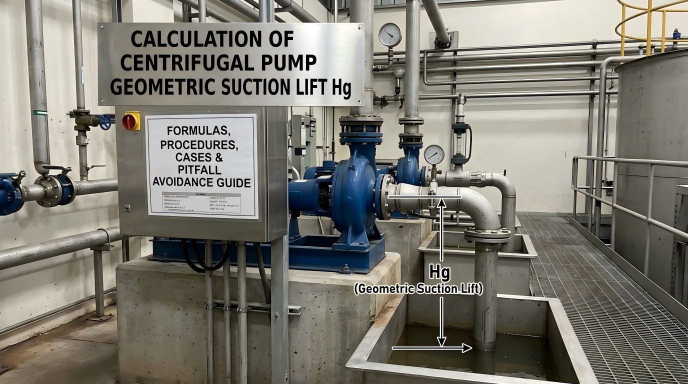 Cálculo da elevação geométrica de sucção da bomba centrífuga Hg: fórmulas, procedimentos, casos e guia para evitar armadilhas