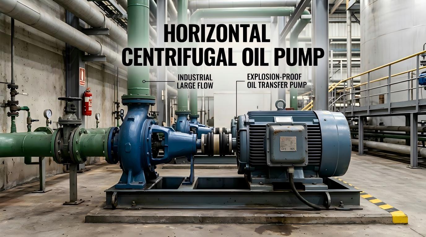 Horizontal centrifugal oil pump